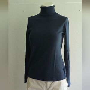 NWOT JONES & CO DK BLUE TURTLE NECK COLLAR LONG SLERVES XS